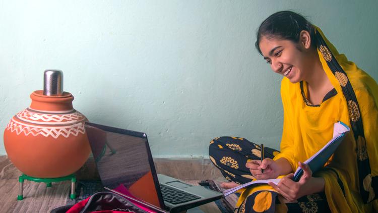 International student preparing for the Duolingo English Test