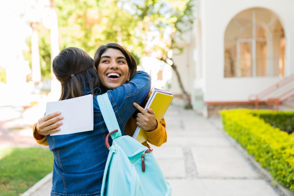 Student receiving results