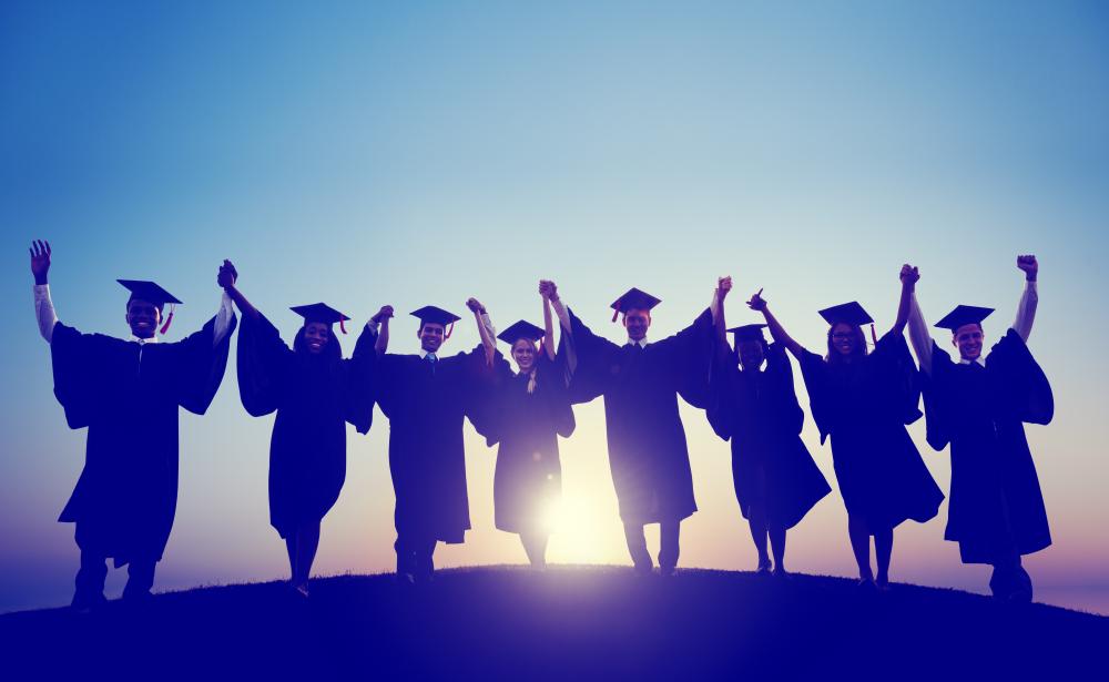 Students holding hands