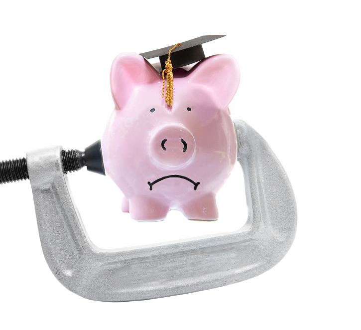 Squeezed piggy bank