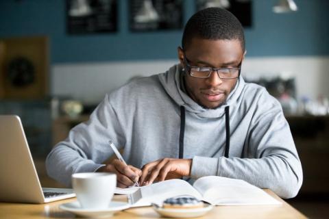 A student taking the GRE