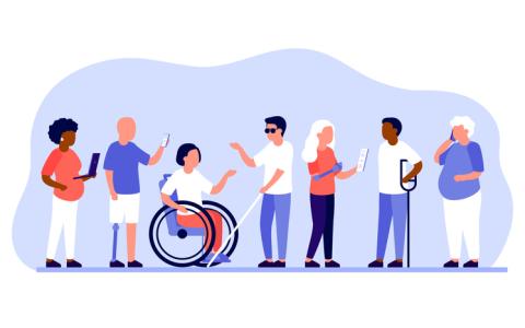 cartoon drawing of disabilities