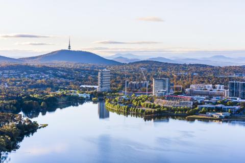 Aerial view of Canberra from Belconnen