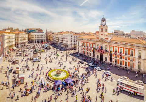 The Sun Gate from Above madrid