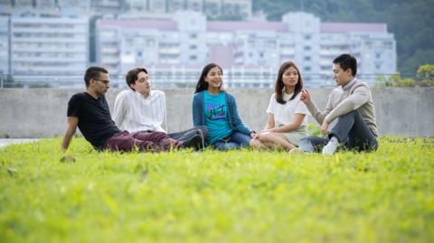 Students at the Chinese University of Hong Kong campus