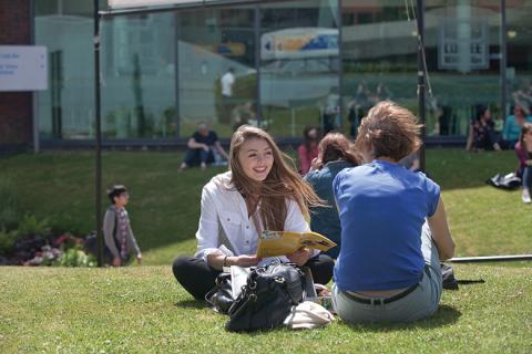 Students on campus