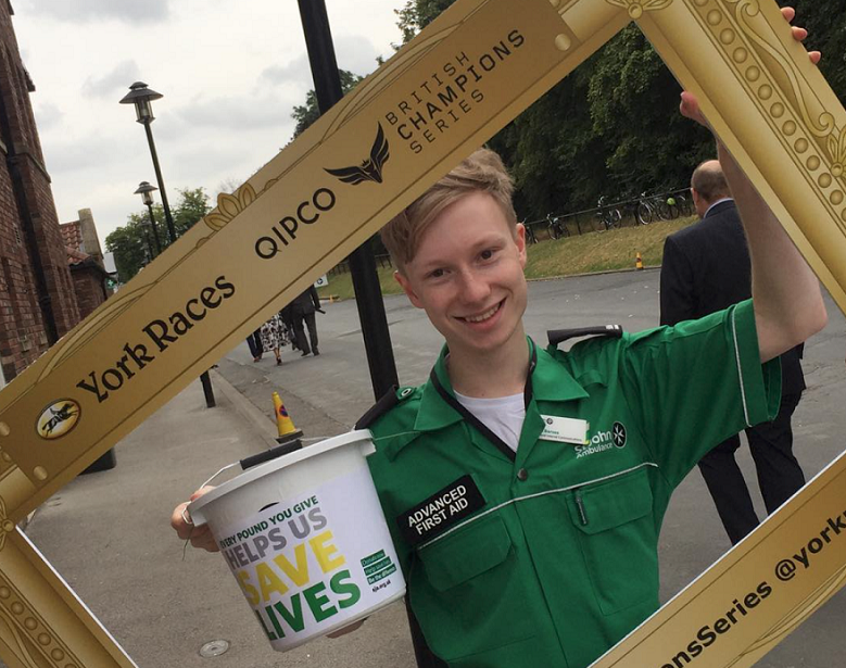 student volunteering at St John's ambulance